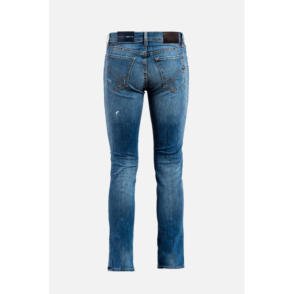 Blue Cotton Slim Fit Jeans
