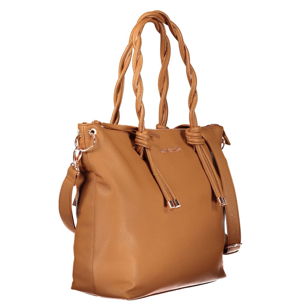 Brown Polyurethane Women's Bag