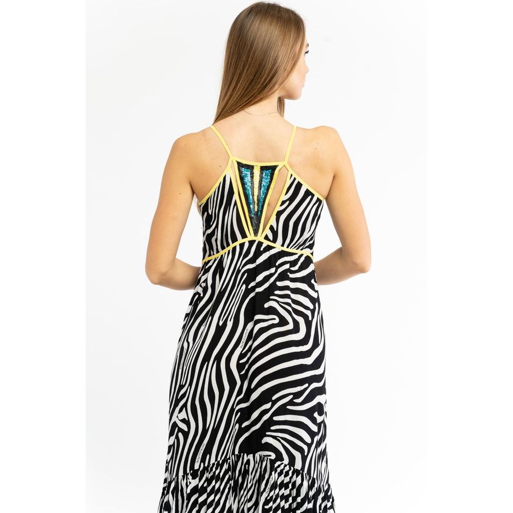 Black Viscose Casual Dress