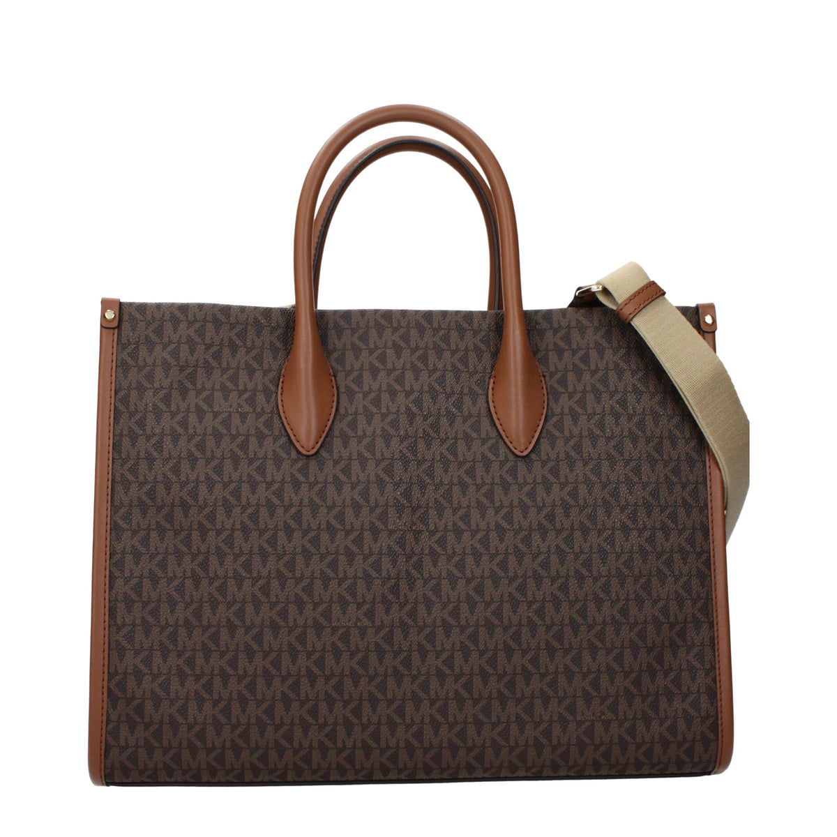 Brown Fabric Handbag