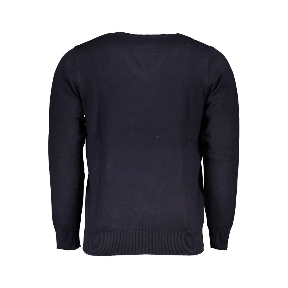 Blue Viscosa Men Sweater