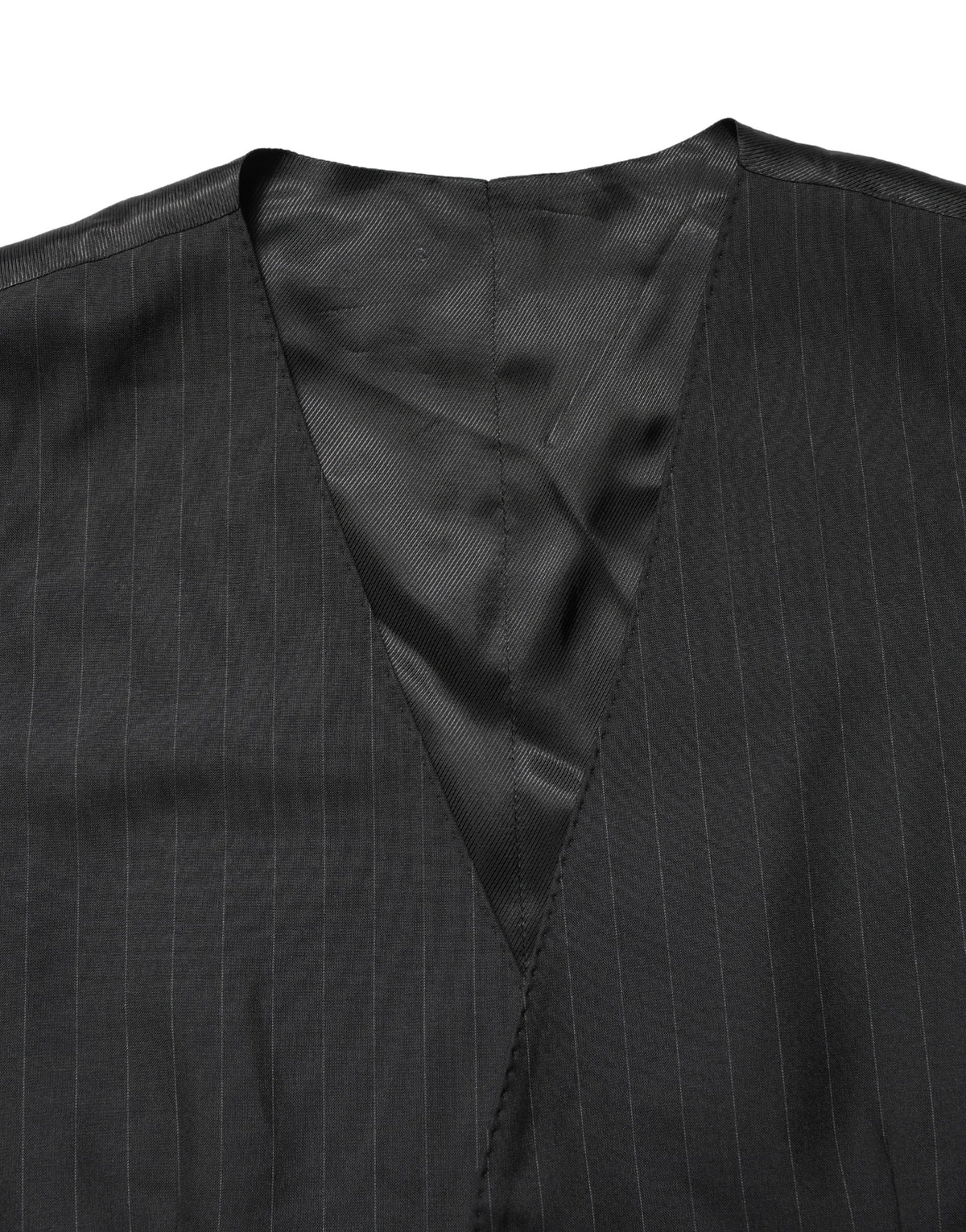 Black Stripe Single Breasted Waistcoat Vest