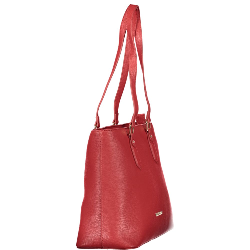 Rosso Polyurethane Women's Bag With Zip Closure And Compartments
