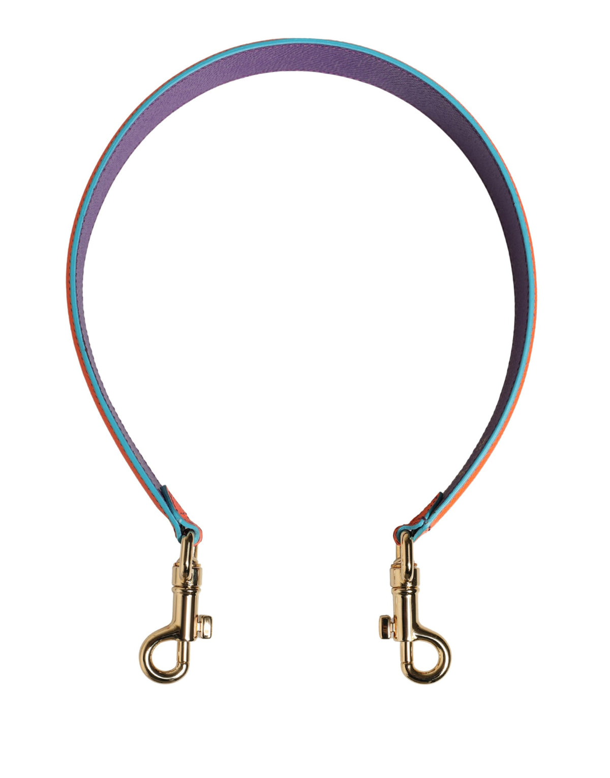 Orange Purple Calf Leather Bag Accessory Shoulder Strap