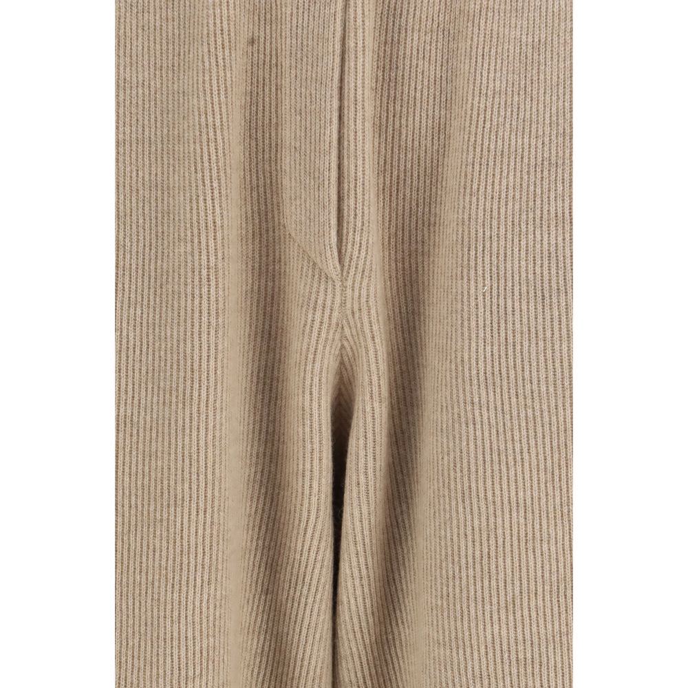 Beige Cashmere Casual Pants