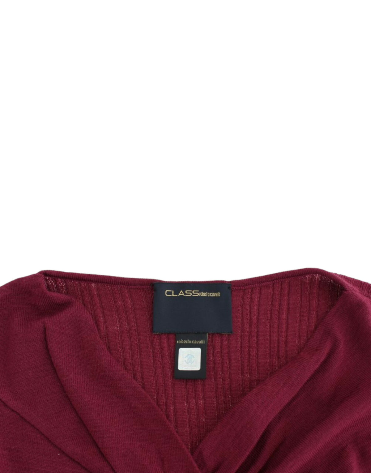 Purple knitted wool sweater