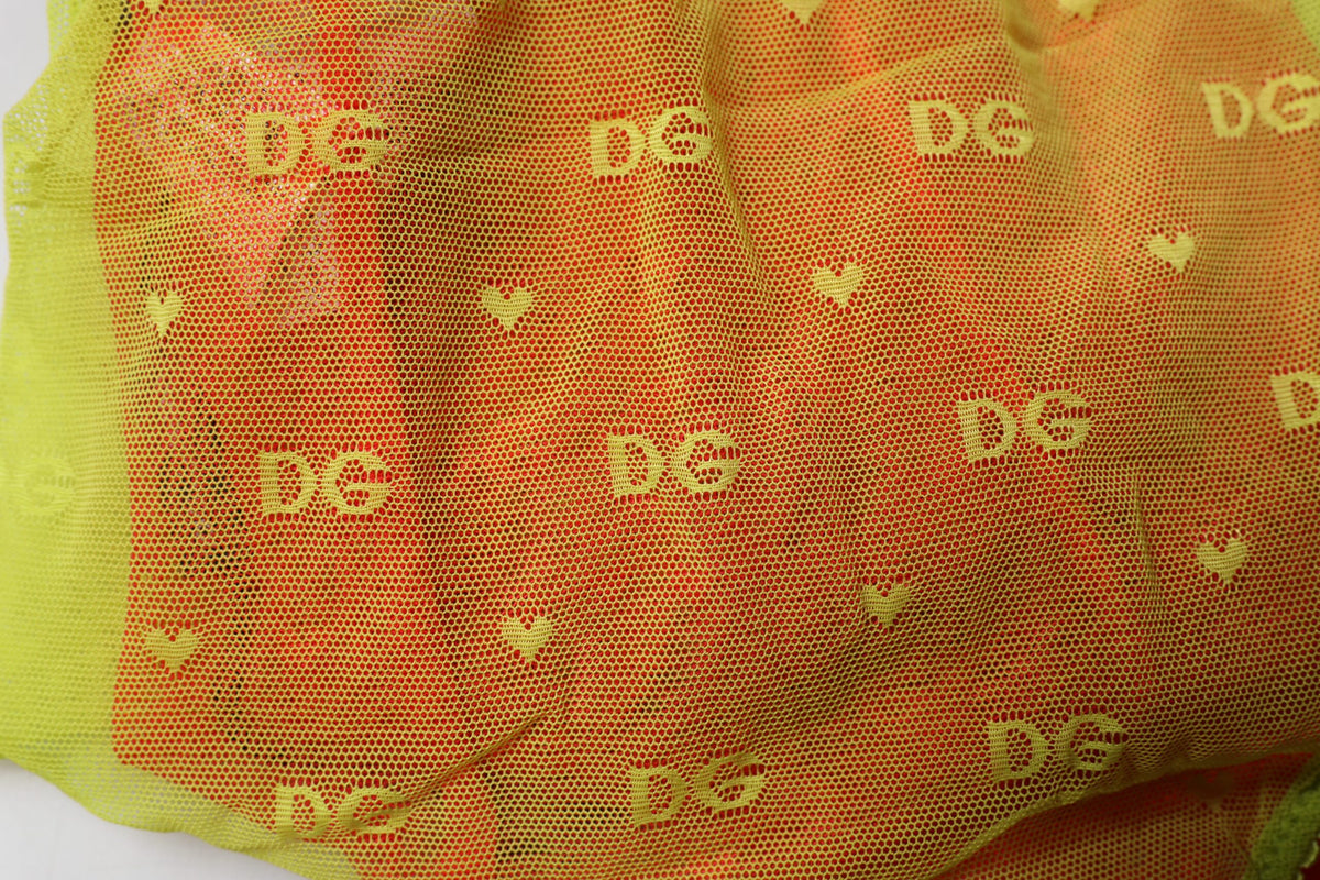 Red Yellow Tulle Mid Waist Panty Underwear