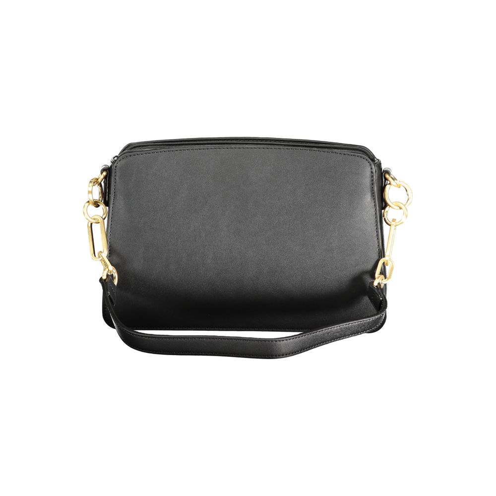Nero Polyurethane Women's Bag With Adjustable Shoulder Strap