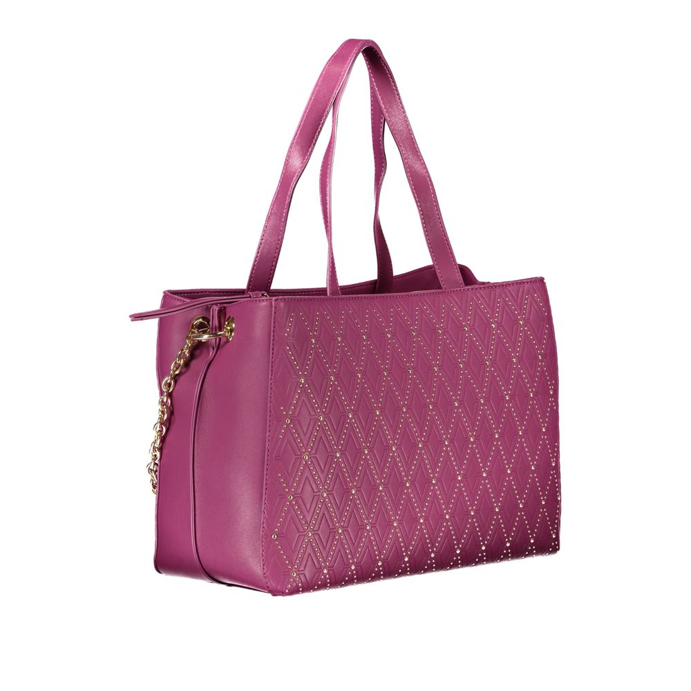 Purple Polyurethane Women's Bag