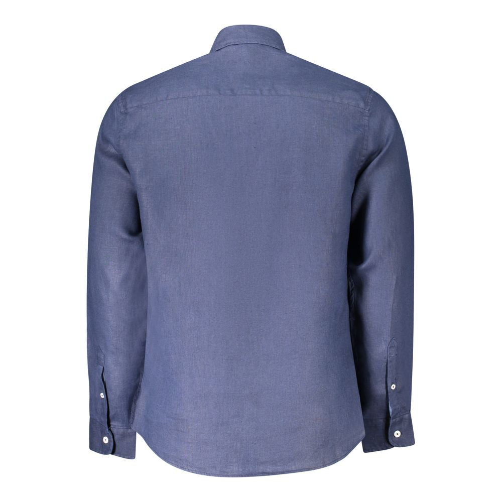Blu Linen Men Shirt