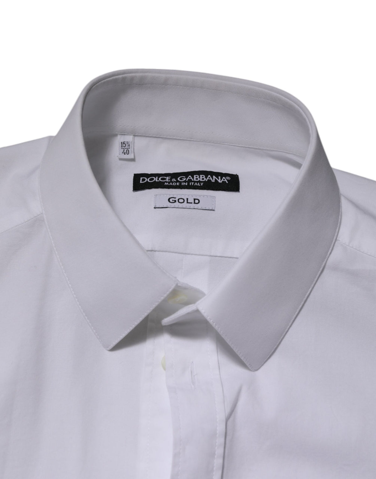 White Cotton GOLD Long Sleeves Formal Men Shirt