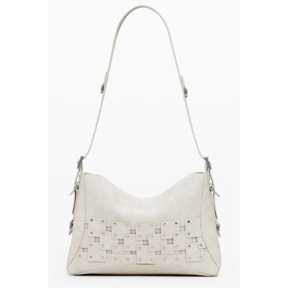 Beige Polyurethane Women's Bag