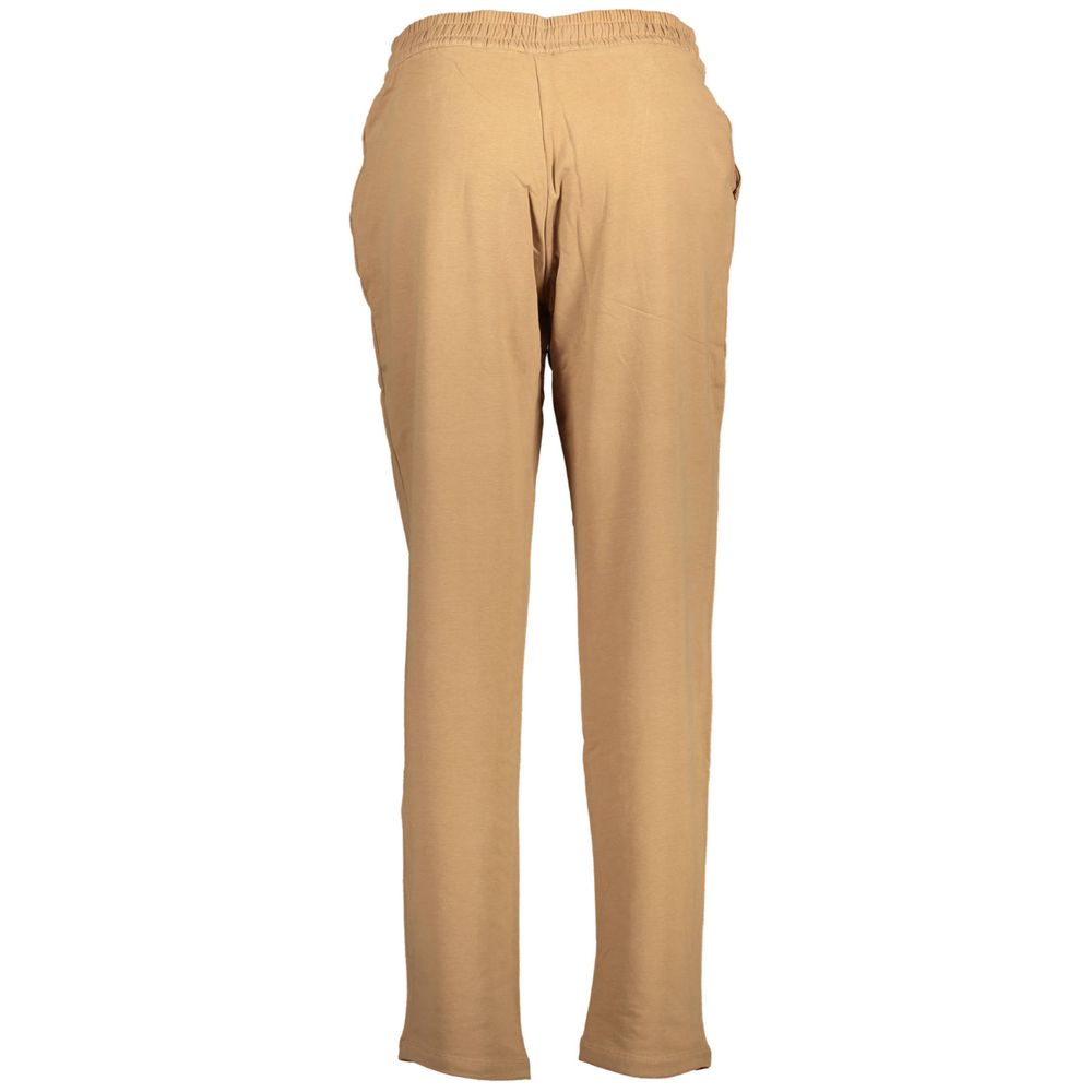 Brown Cotton Women's Trouser