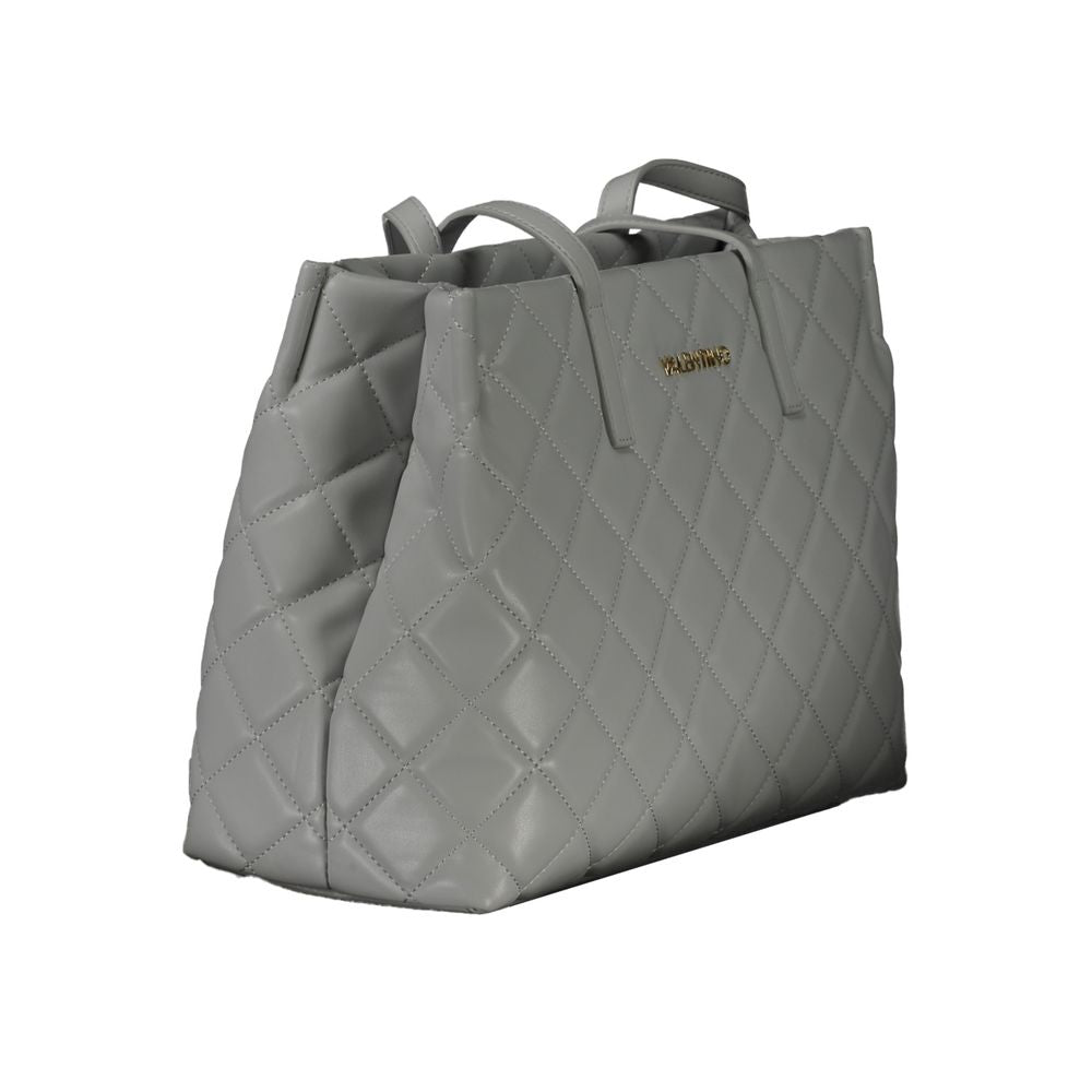 Gray Polyurethane Women's Bag