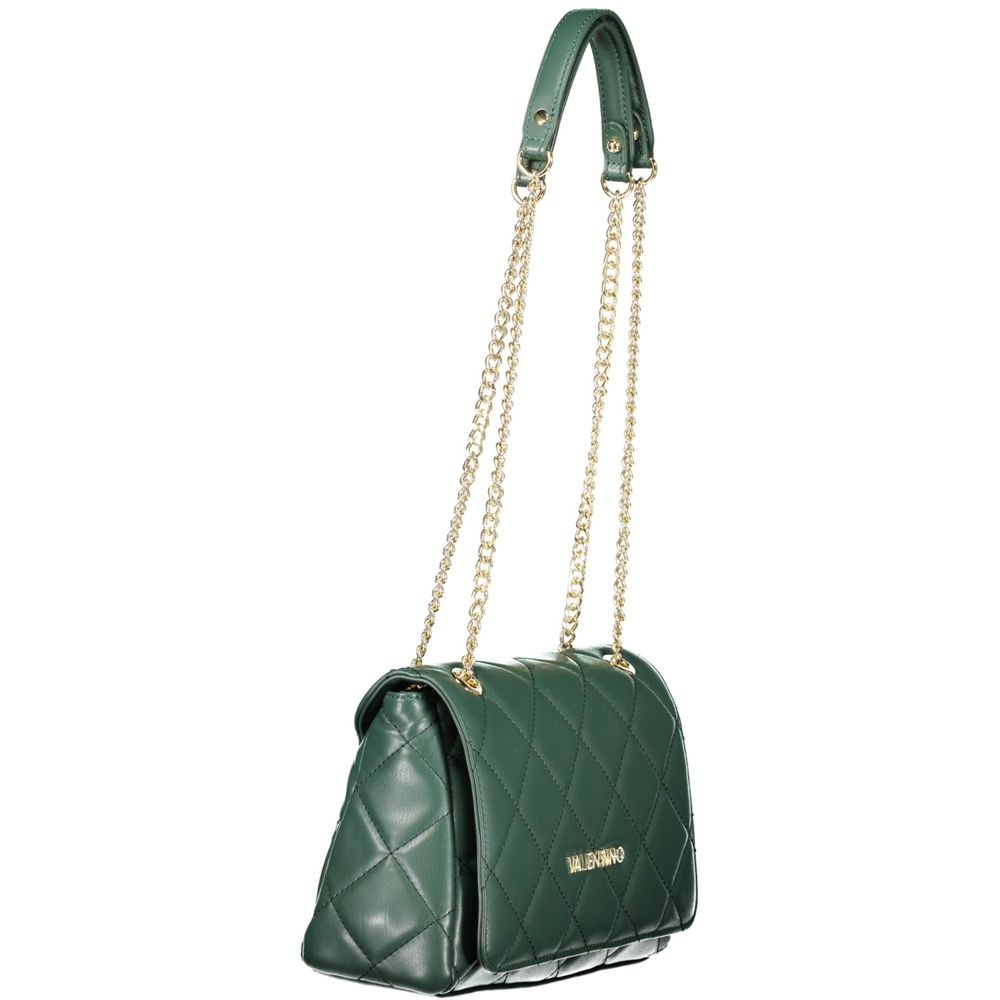 Green Polyurethane Women's Bag