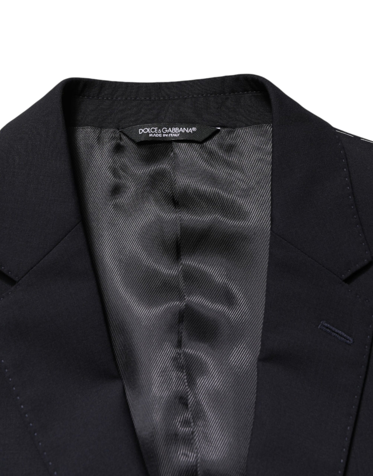 Dark Blue Wool Single Breasted 2 Button Blazer