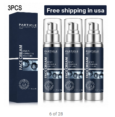 Particle Face Cream for Men - Men's Formula Moisturizing Face Cream (3 PCS Pack)
