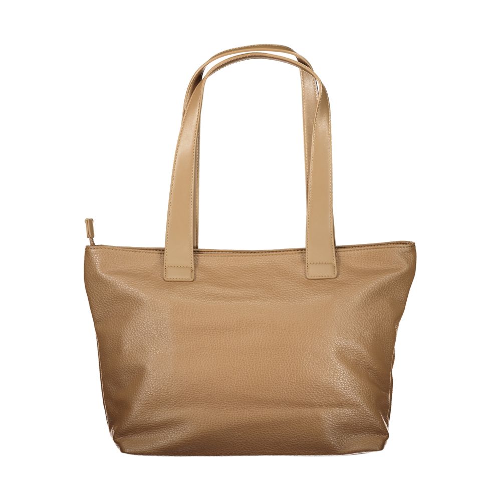 Brown Polyurethane Womens Bag