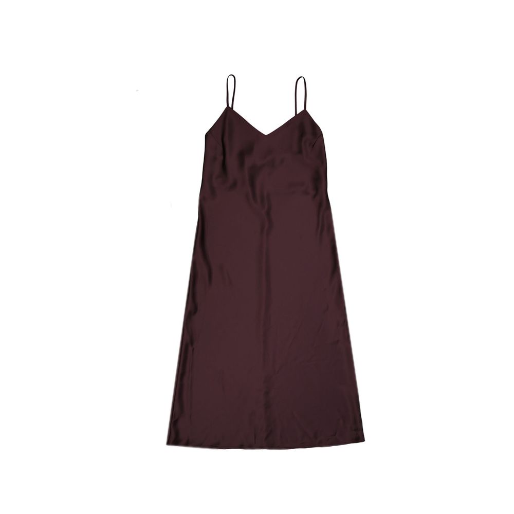 Purple Silk Casual Dress