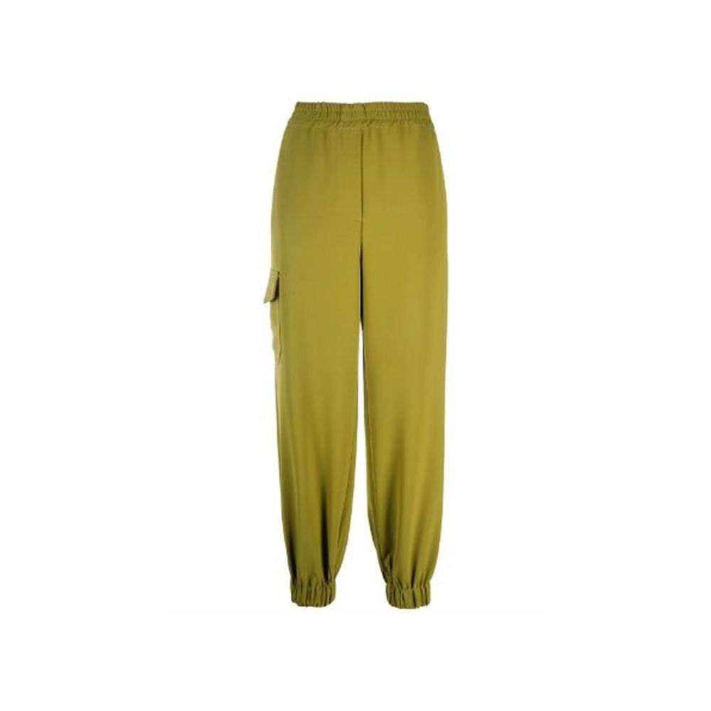 Bicolor Elastane Casual Pants