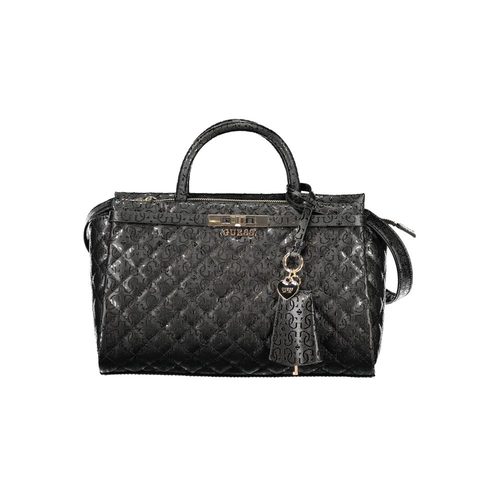 Black Polyurethane Women's Handbag