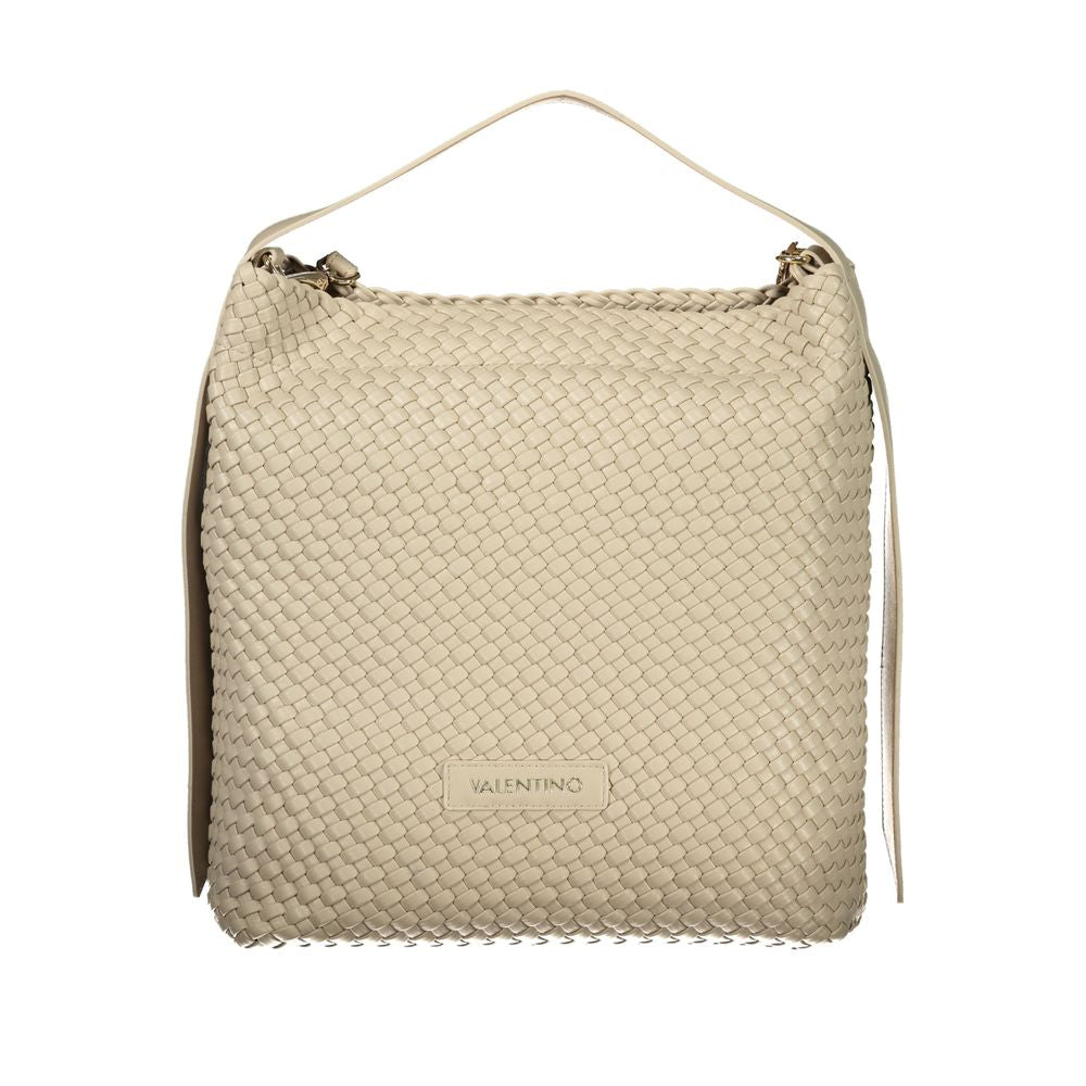 Beige Polyurethane Women's Bag
