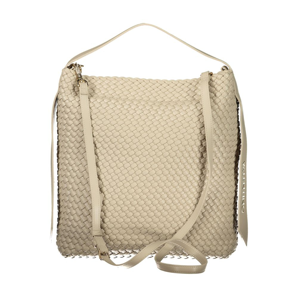 Beige Polyurethane Women's Bag