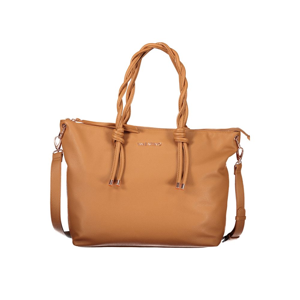 Brown Polyurethane Women's Bag