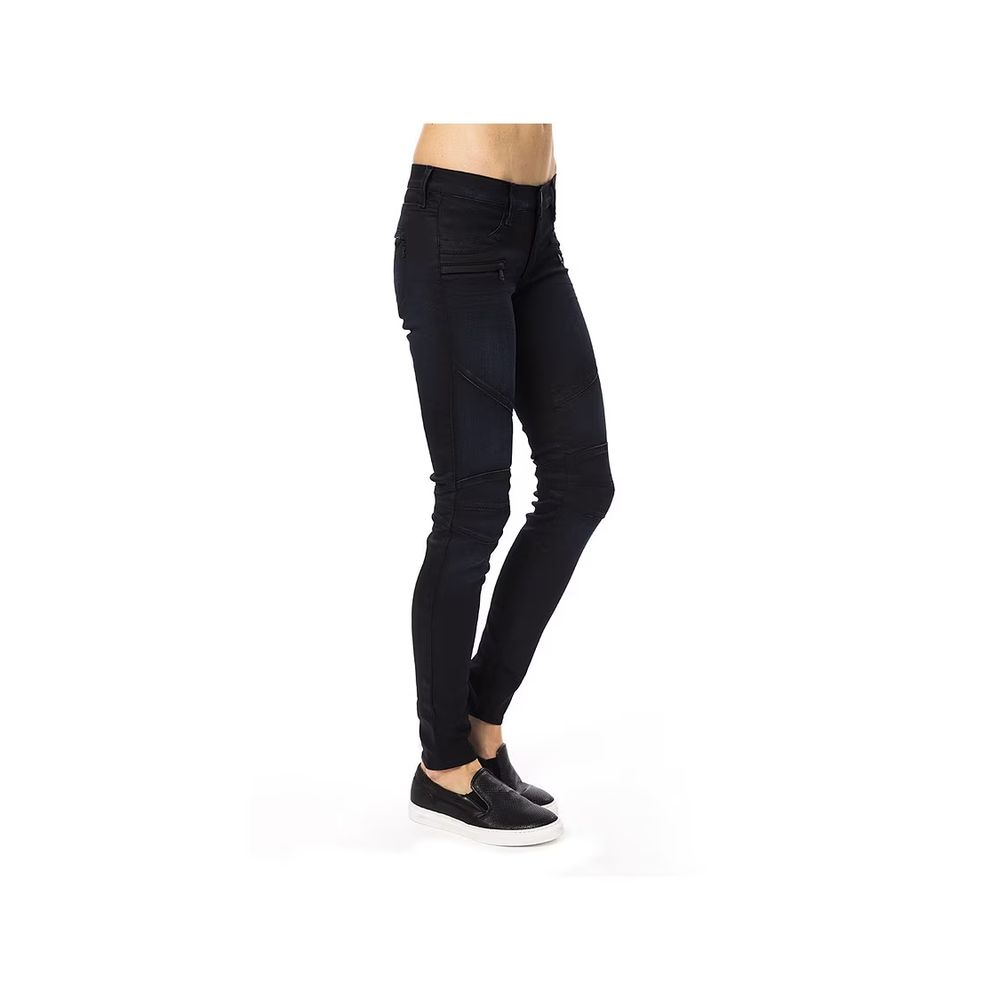 Blue Cotton Skinny Pants