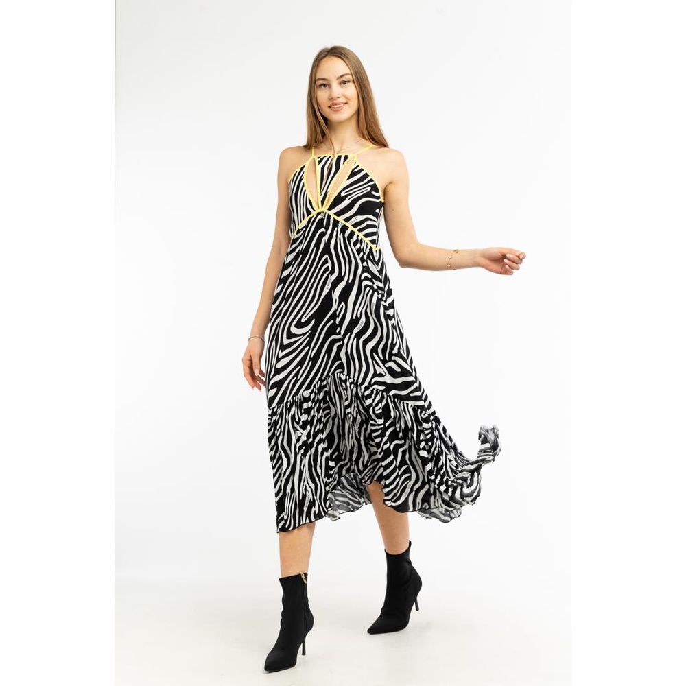 Black Viscose Casual Dress