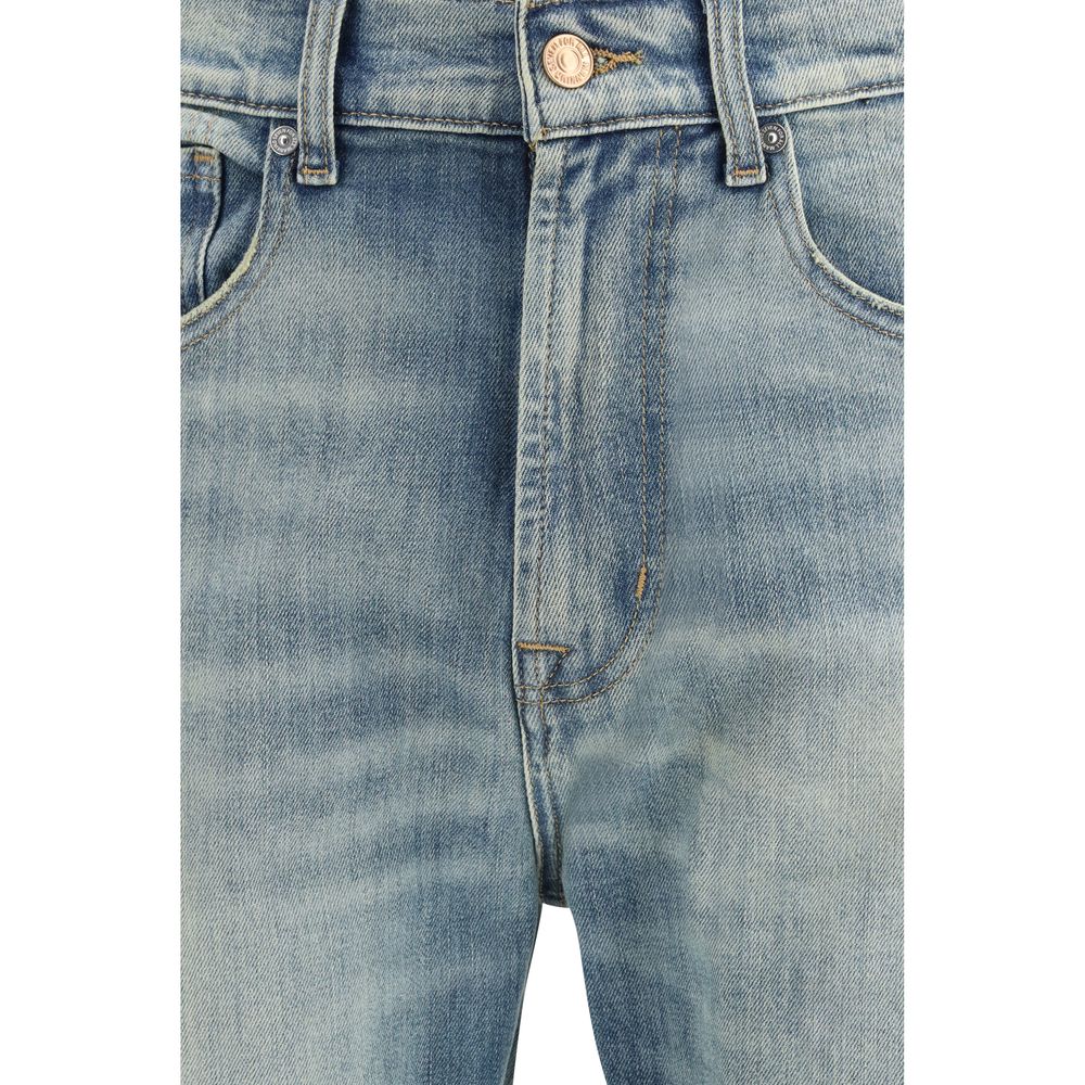 Blue Cotton Relaxed Fit Jeans
