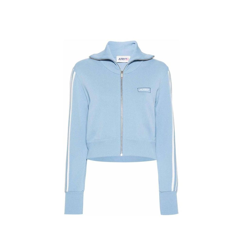 Blue Nylon Cardigan