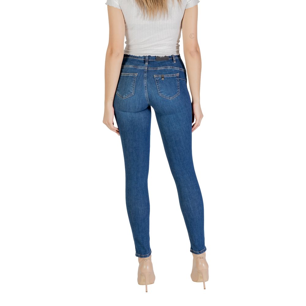 Blue Cotton Skinny Jeans