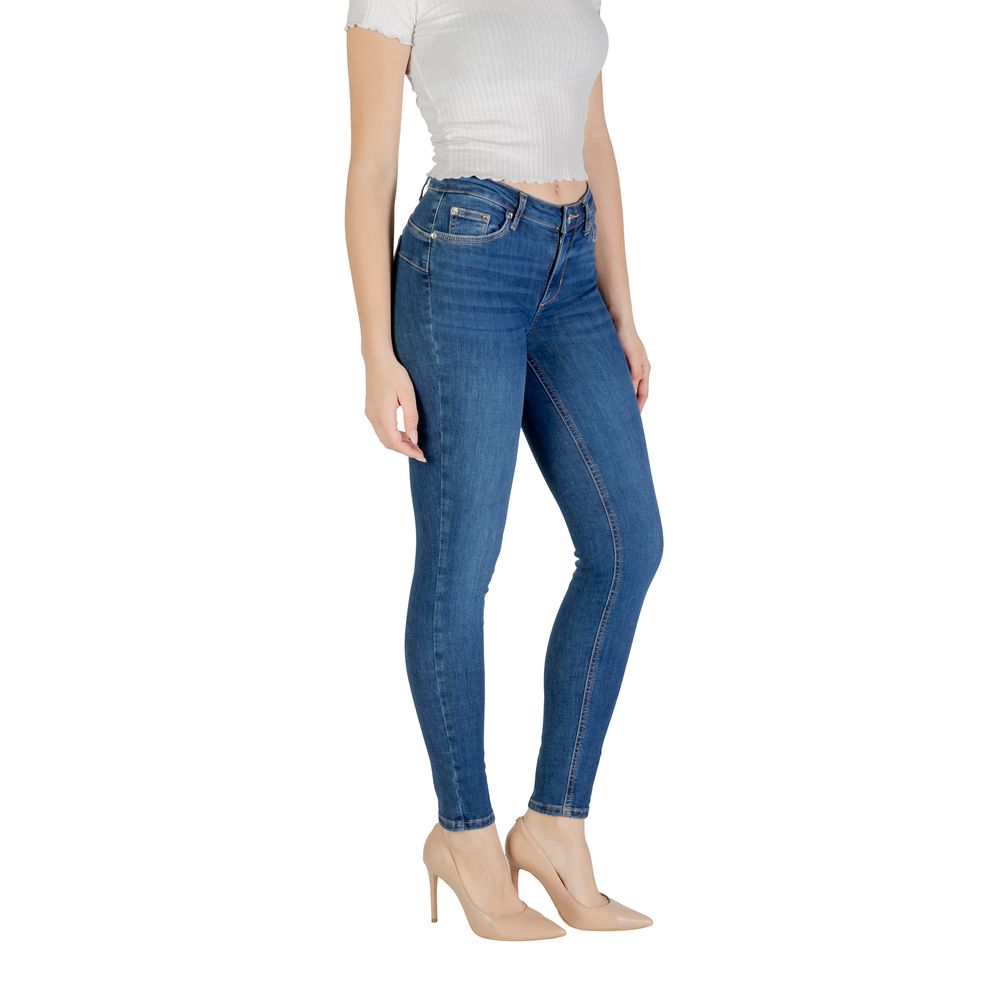 Blue Cotton Skinny Jeans