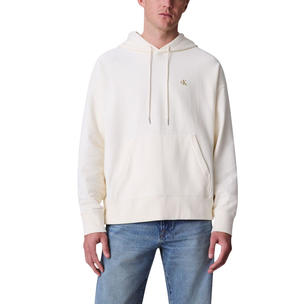 Beige Cotton Hoodie