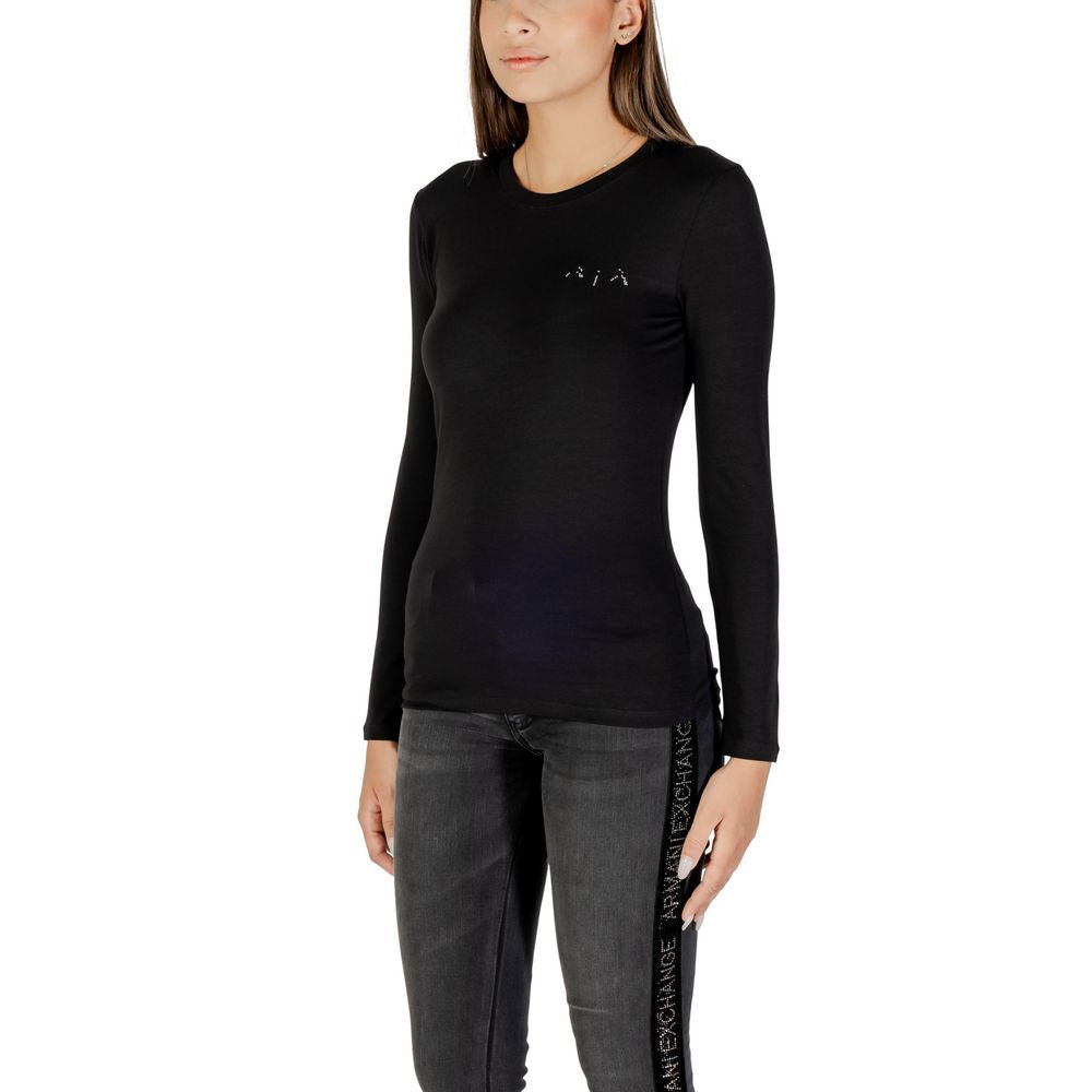 Black Cotton Long Sleeve T-Shirt