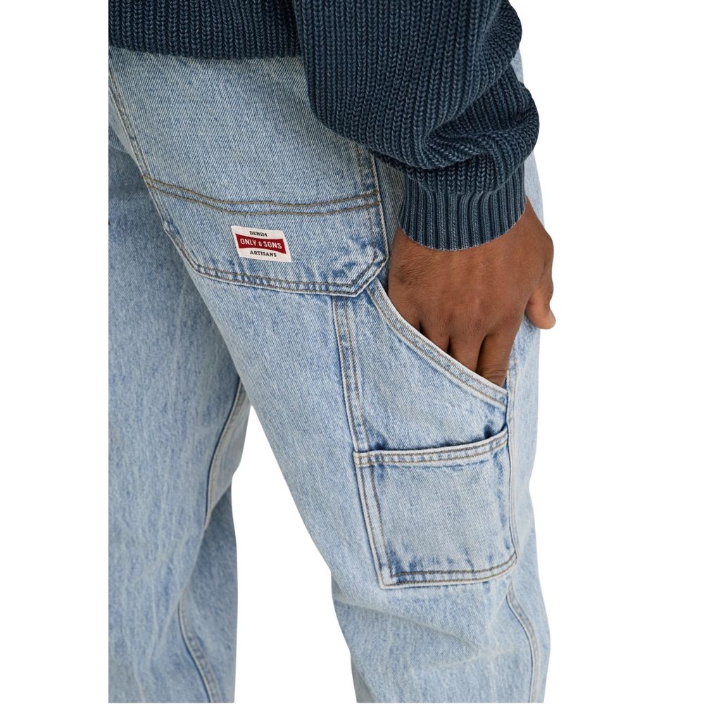 Blue Cotton Relaxed Fit Jeans