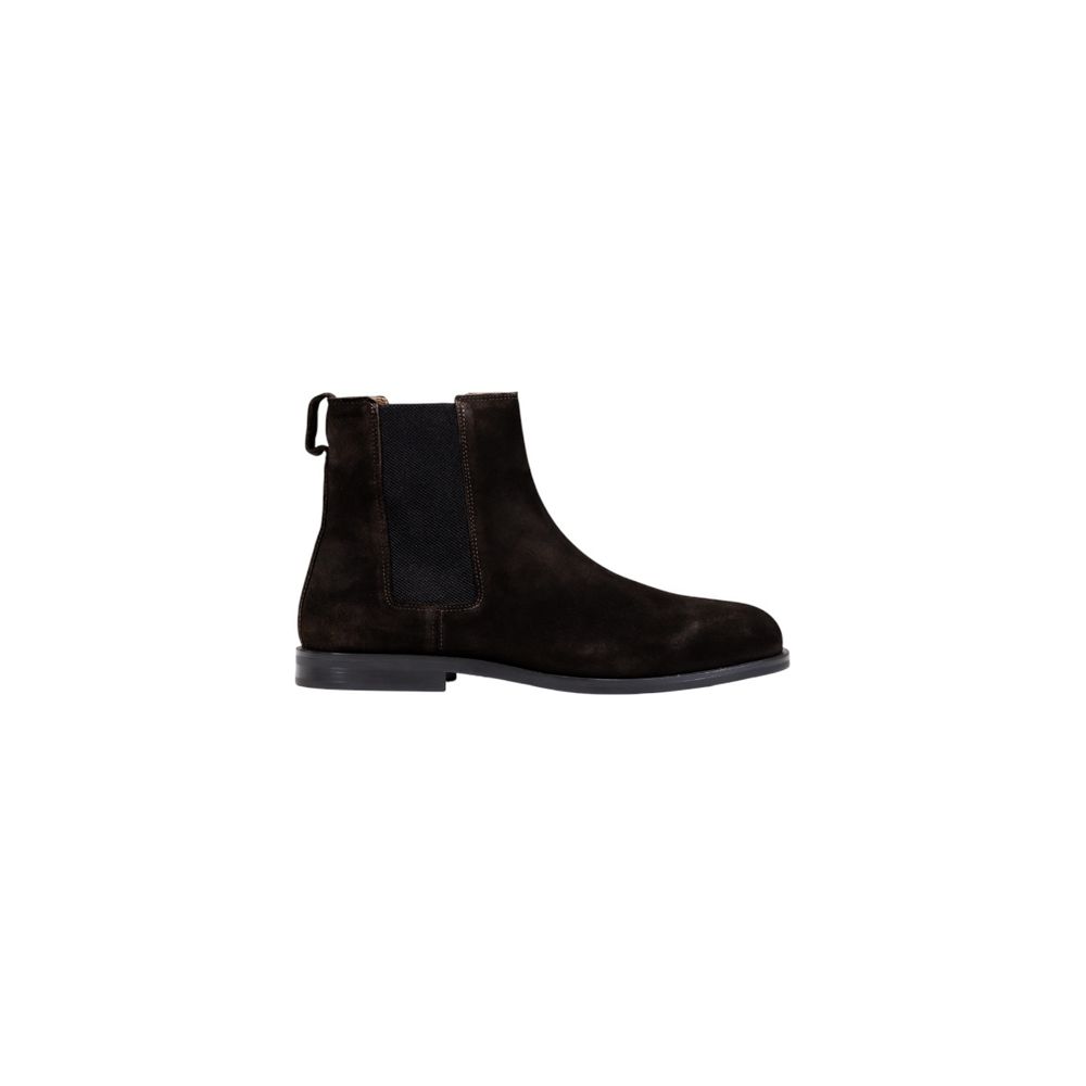 Brown Suede Leather Chelsea Boots