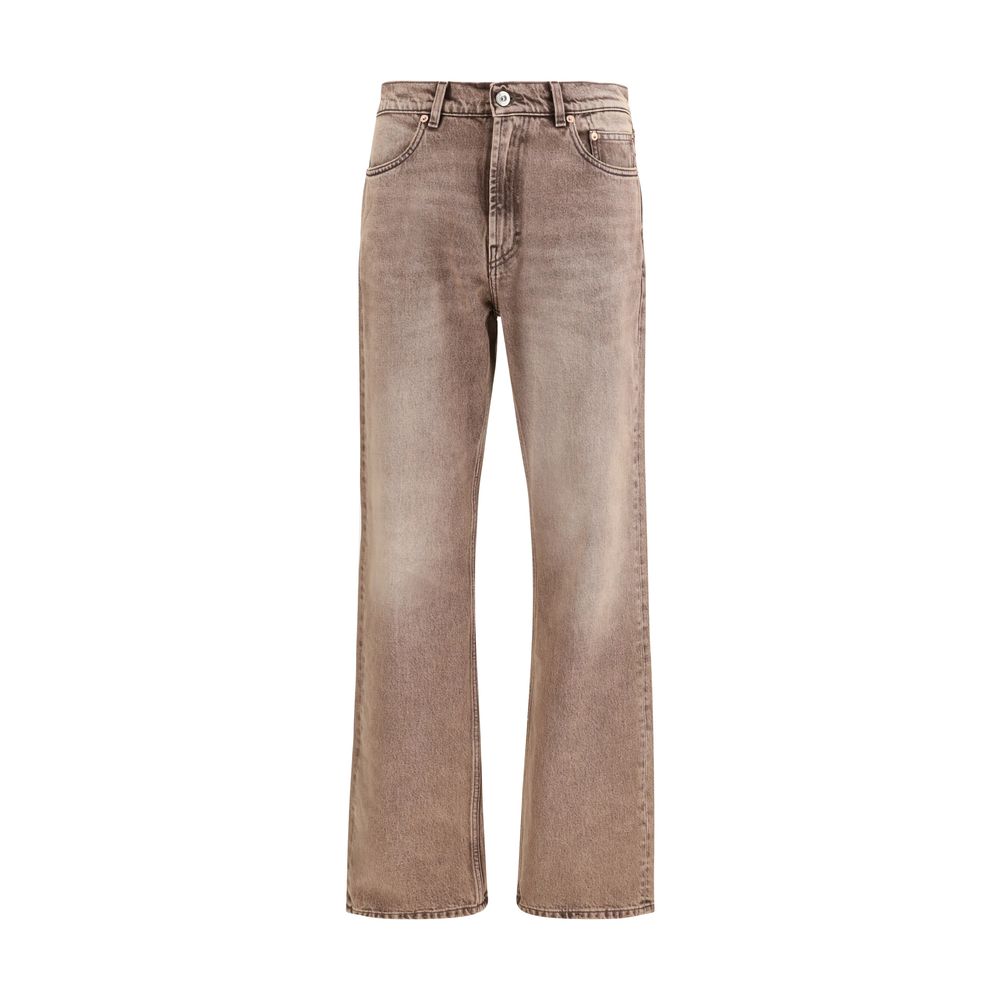 Red Cotton Bootcut Jeans