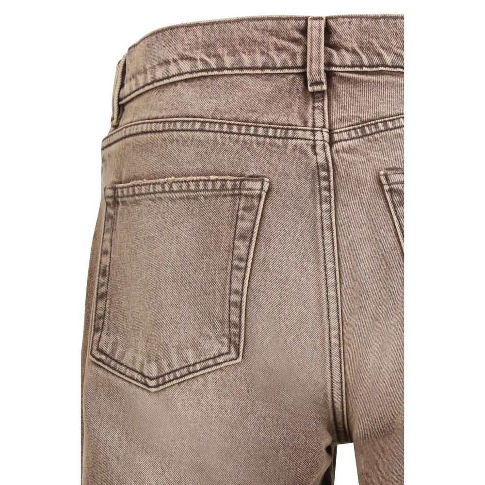 Red Cotton Bootcut Jeans