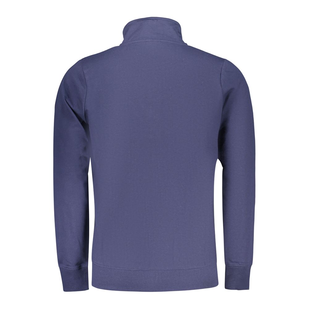 Blue Cotton Men Sweatshirt