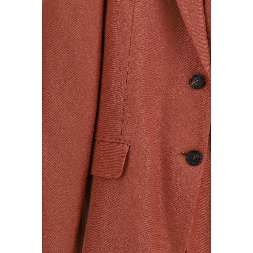 Red Linen Blazer
