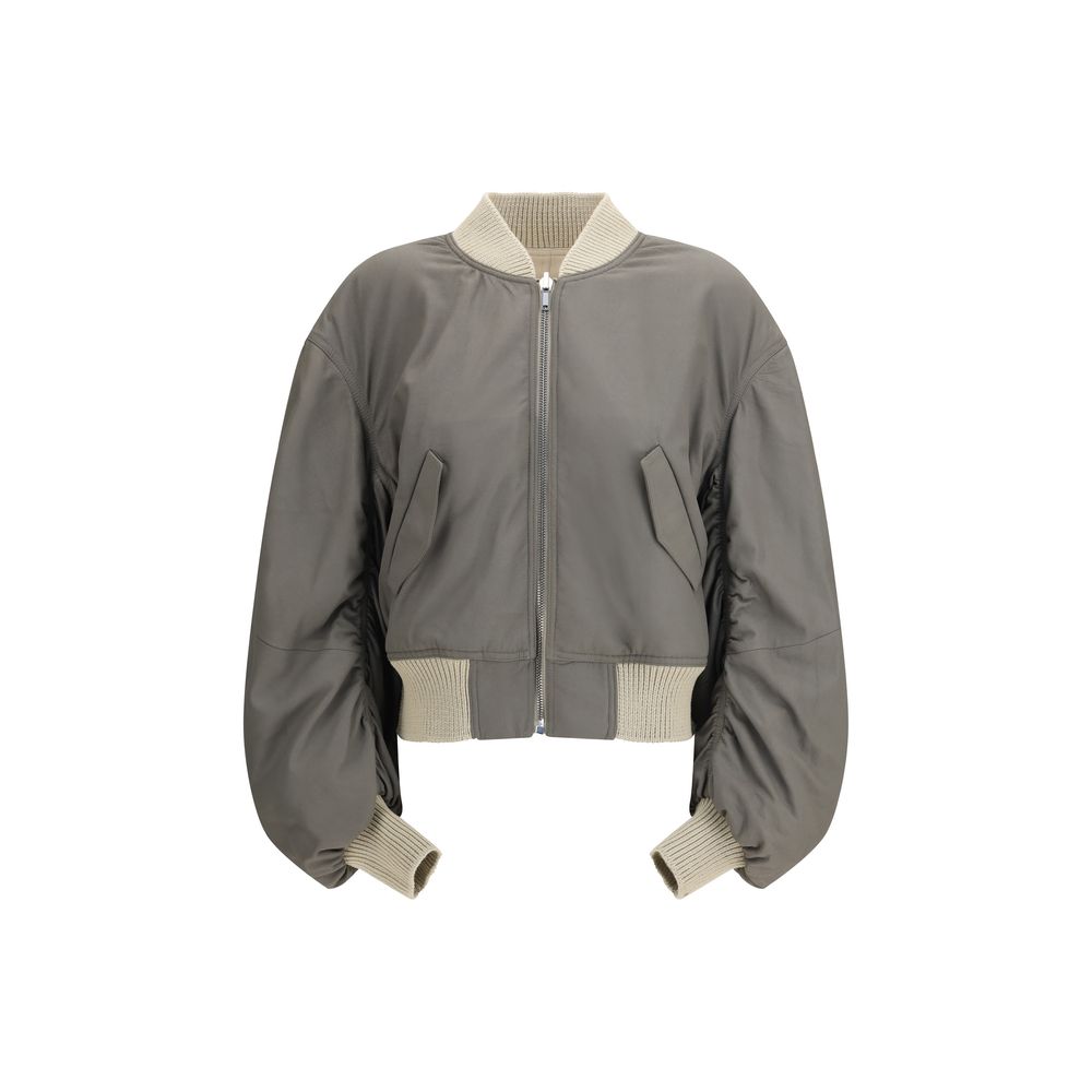 Beige Lamb Ovis Aries Bomber
