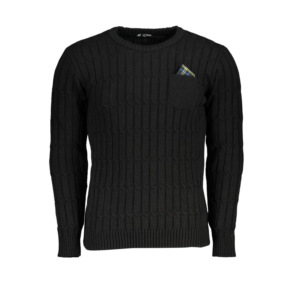 Black Acrylic Men Sweater