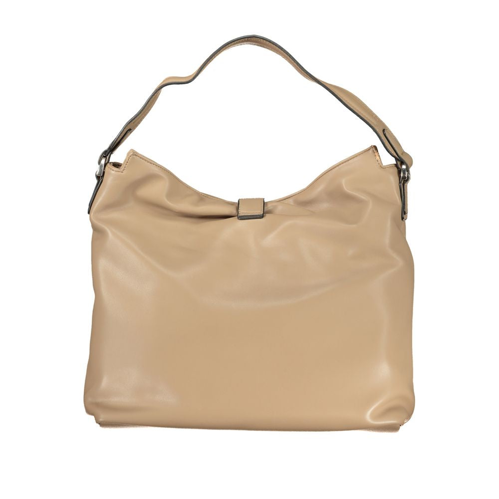 Brown Polyurethane Women's Bag