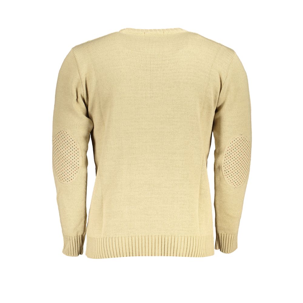 Beige Acrylic Men Sweater