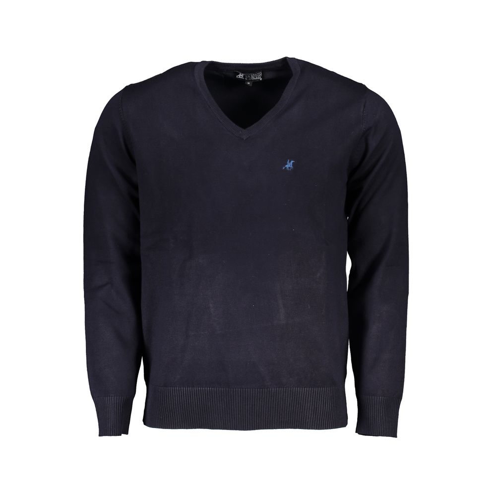 Blue Viscosa Men Sweater