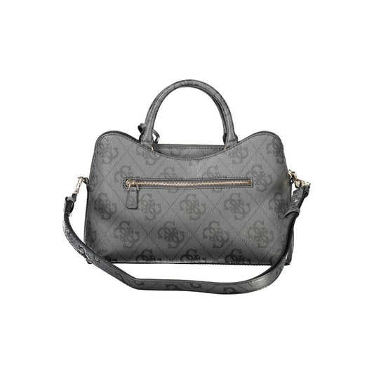 "Black Polyurethane Women Handbag"