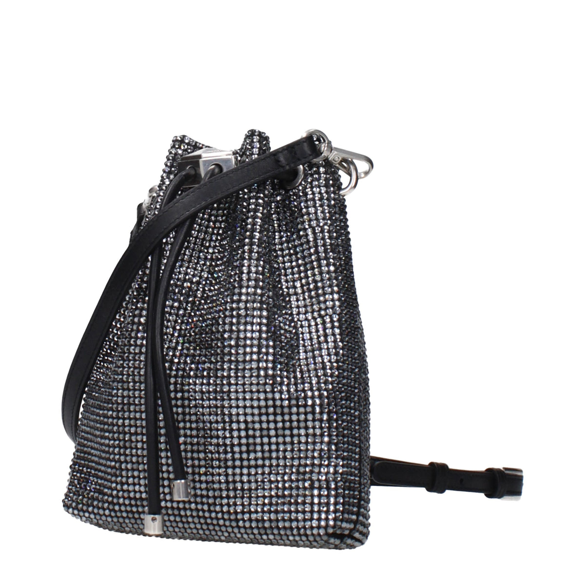 Black Satin Crossbody Bag