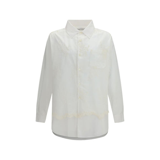 White Cotton Pattern Shirt